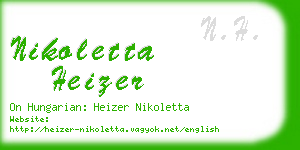 nikoletta heizer business card